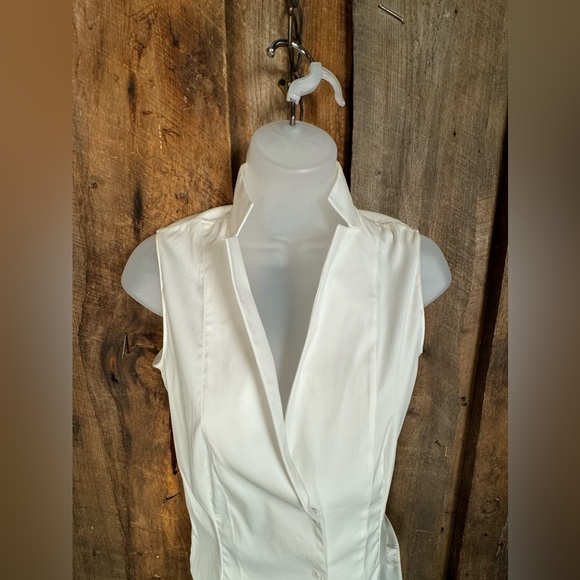 Akris Architecture Collection Stand-collar Blouse in White- Size 2 - NWT - Picture 8 of 16